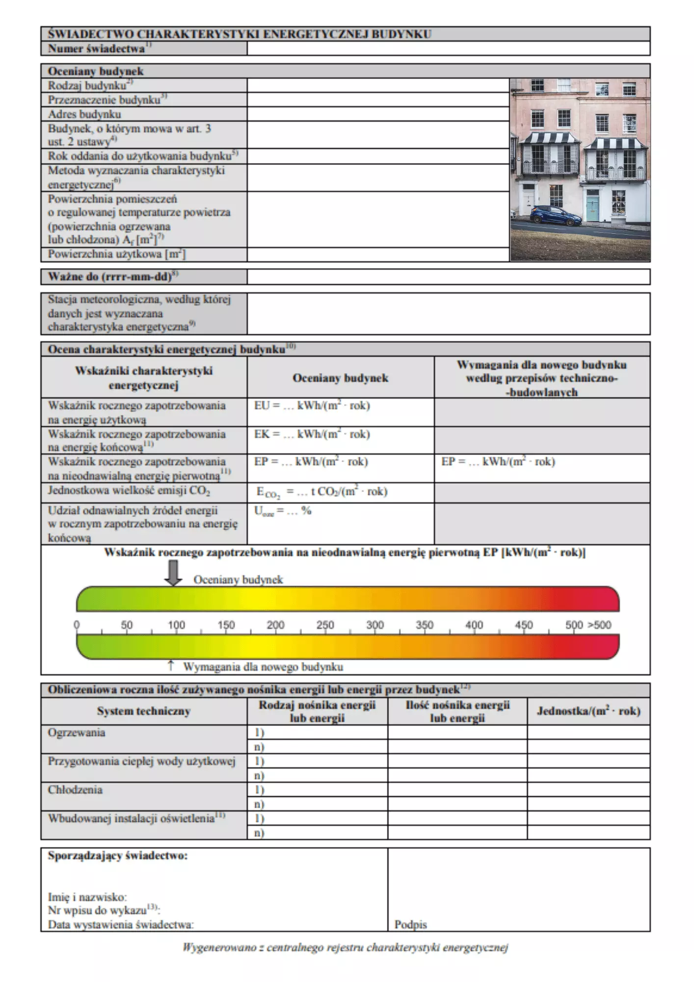 energoraport.pl kiedy wymagane jest świadectwo energetyczne